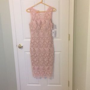 Pink and nude cocktail dress
